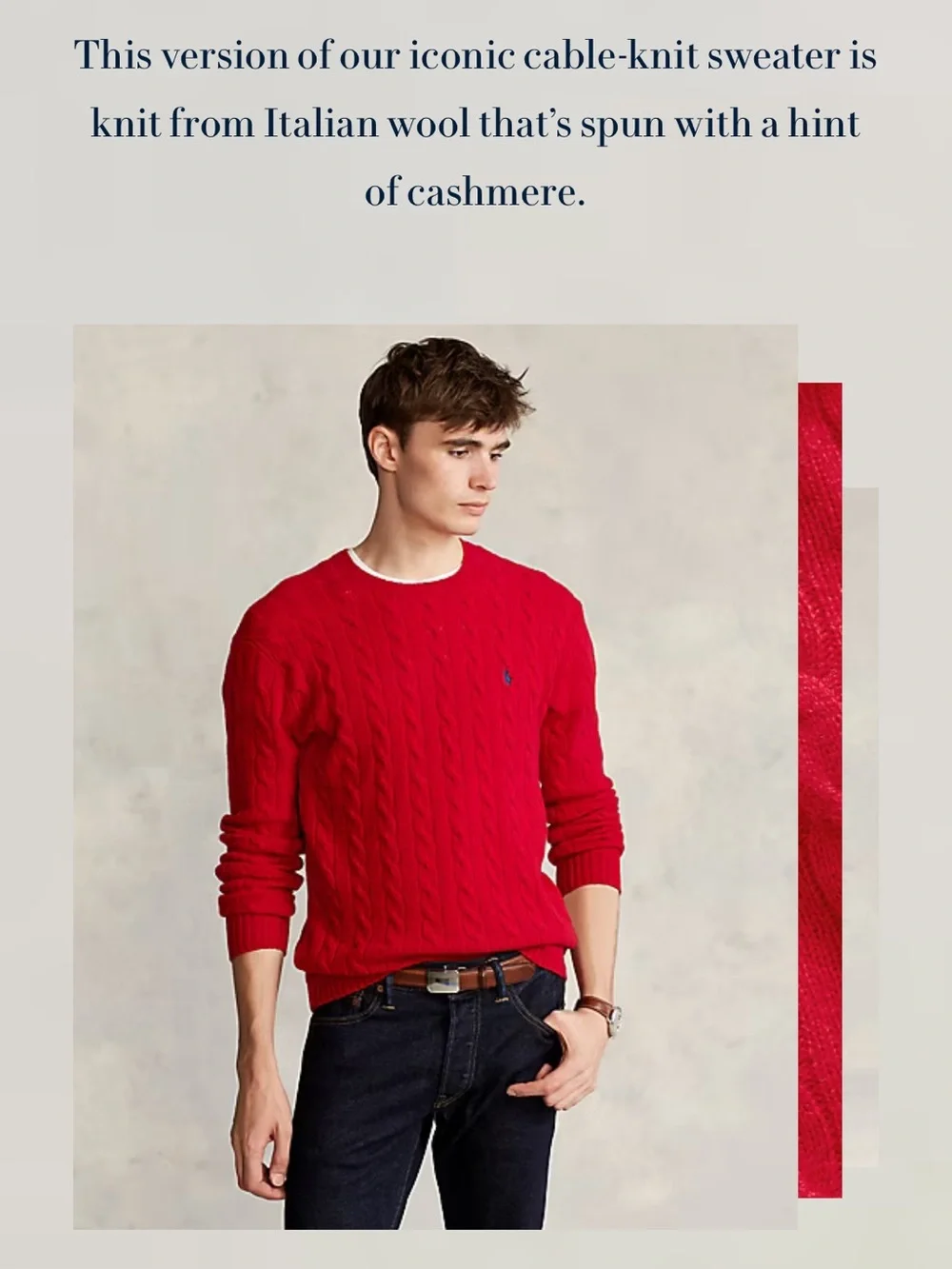Polo Ralph Lauren Cable-Knit Wool-Cashmere Sweater